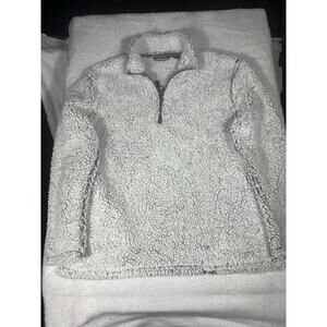 Stillwater Supply Co Jacket Women XL Sherpa Pullover Long Sleeve Zip Gray VTG